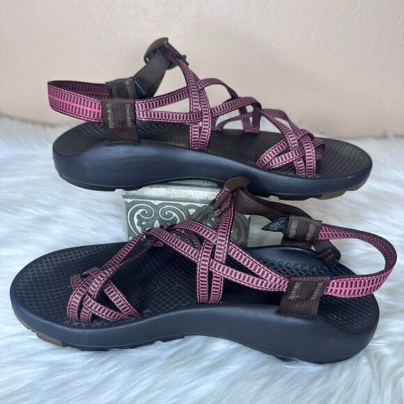 Chaco Z/Cloud X Women's Strappy Sport Comfort Sandals Brown/Pink Size 10 - Picture 10 of 10